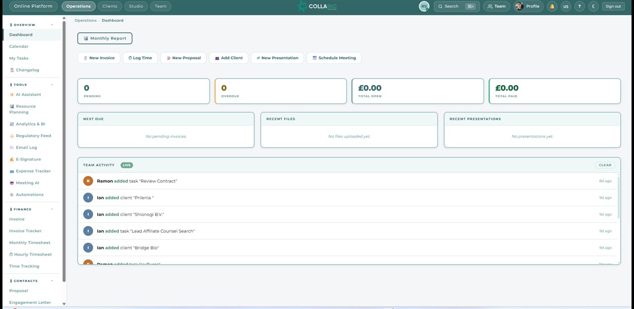 Collabio Platform — Operations